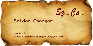 Szidon Csongor névjegykártya